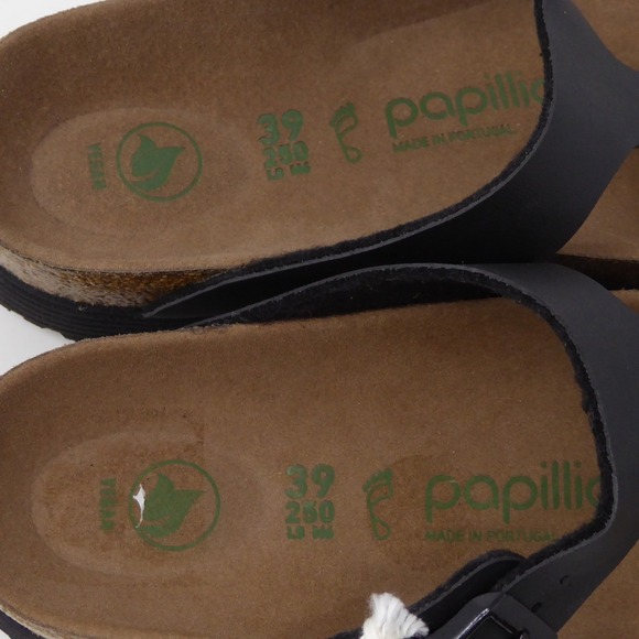 Papillio Birkenstock Womens Gizeh Platform Sandal Black Vegan Size 39EU / 8US - Picture 7 of 8